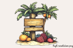 Summer Decorations Clipart PNG Product Image 1