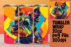 Energetic Colorful Dog Wrap 20oz Sublimation Product Image 1