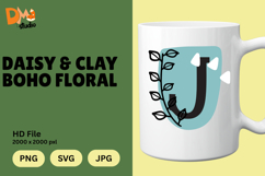 Daisy &amp; Clay Boho Floral Monogram Product Image 1