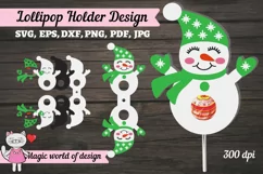 Snowman boy lollipop Holder svg, papercut template Product Image 1