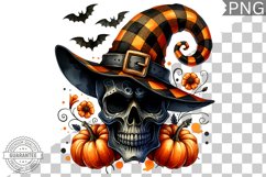 Halloween Skull Sublimation - Clipart PNG Design Product Image 1
