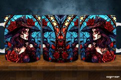 Stained Glass Halloween Mug Wrap | 11 Oz | Sublimation Product Image 6