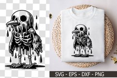 A Melting Bird Skeleton Character - Skeleton SVG Product Image 1