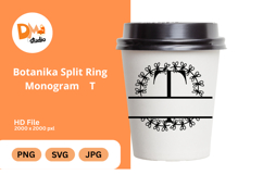 Botanika Split Ring Monogram Product Image 1