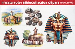 Big Bible Collection Watercolor Clipart PNG Product Image 1