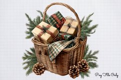 Christmas Baskets Clipart PNG Product Image 1