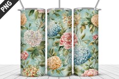 Flowers Tumbler Wrap | Sublimation Design | Tumbler PNG Product Image 1