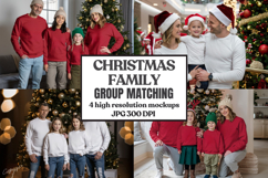 Christmas Family Group Matching Tshirt Mockups Product Image 1