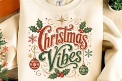 Christmas Vibes Cocoa Mug PNG, Christmas Vibes PNG, Santa Product Image 1