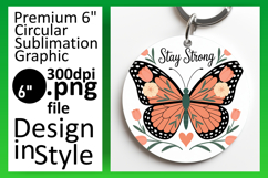 Stylish Round Design for Sublimation , Butterfly Product Image 1