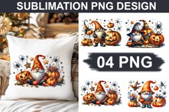 Halloween Gnome - Pillow Sublimation PNG Design Product Image 1