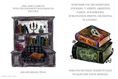 Halloween Reading Clipart Product Image 2