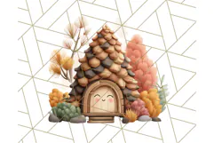 Autumn Treehouse & Woodland Cabin PNG Clipart Product Image 4