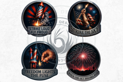 4th of July Slogans PNG Clipart set, Patriotic Quotes Product Image 5