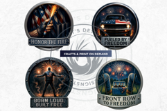 4th of July Slogans PNG Clipart set, Patriotic Quotes Product Image 7