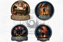 4th of July Slogans PNG Clipart set, Patriotic Quotes Product Image 9