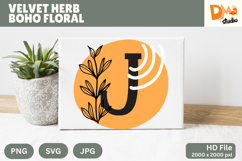 Velvet Herb Boho Floral Monogram Product Image 1