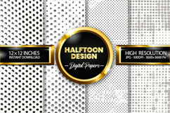 Halftoon Design Digital Papers - 04 variations Product Image 1