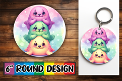 Luminous Round Designs Sublimation, Cute Animals Product Image 1