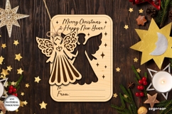 Christmas Card Angel Ornament Bundle | Laser Cut | SVG Product Image 4