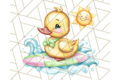 Summer Rubber Duck Clipart PNG, Cute Yellow Ducks Clip Art Product Image 4
