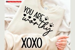 Valentine Sleeve SVG t-shirt Design Valentine Love Svg XOXO Product Image 1