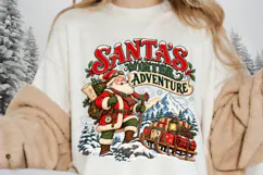 Santa's Winter Adventure Christmas Sublimation Design Product Image 1