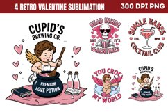 Retro Valentine Sublimation Bundle PNG Product Image 10