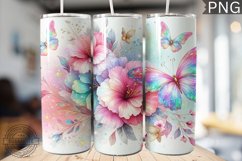 Glitter Butterfly Sublimation - Butterfly Tumbler Design Product Image 1