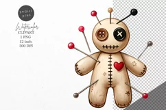 Halloween clipart, Voodoo doll clipart, Autumn clipart Product Image 1