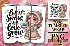 Radiant thoughts 20oz tumbler wrap, Love Woman Product Image 1