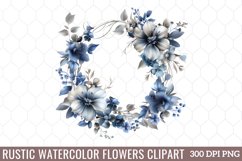 Watercolor Rustic Flowers Clipart Product Image 1