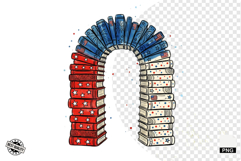 4th of July Books Reading Clipart Product Image 1