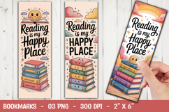 Reading Happy Place Bookmark Sublimation Product Image 1