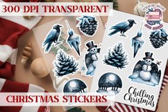 Christmas Sticker Sheet Gothic Dark Winter Holiday PNG Product Image 1