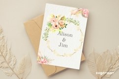 Boho Flowers Watercolor Clipart Bundle Product Image 25