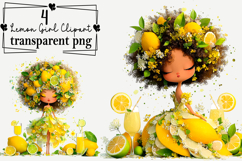 Lemon Girl Clipart Watercolor PNG Product Image 1