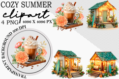 Whimsical Cozy Summer Clipart, Summer Vacation Clipart, Product Image 6