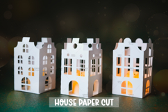 21 3D Paper House Lantern Template, 3D Paper Cut Product Image 6