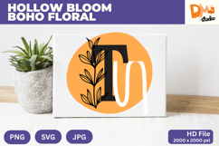 Hollow Bloom Boho Floral Monogram Product Image 1