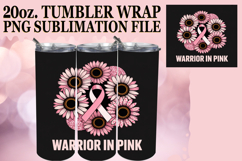 Cheerful escapes 20oz tumbler wrap, Breast Cancer Product Image 1