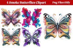 Smoke Butterflies Clipart PNG Product Image 1