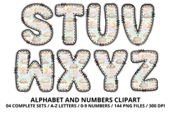 Lovely Baby Shower Alphabet &amp; Numbers Clipart PNG 300 DPI Product Image 4