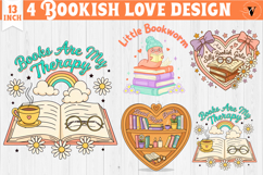 Bookish Sublimation designs | Cute Reading Book Lover png Product Image 1