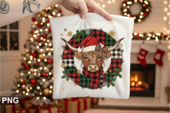 Christmas Cow Sublimation - Christmas PNG Design Product Image 1