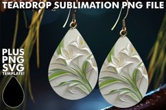 Glittering 3D Floral Teardrop Earring Glossy Summer Product Image 1