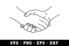 Hand Shake SVG | SVG Cut files | Cricut Product Image 1