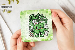 Just a Little Pinch Square Coaster PNG Sublimation Design Product Image 1
