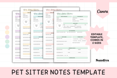Pet Sitter Notes Template 2 Product Image 1