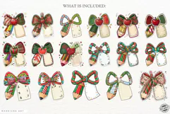Christmas School Pencil Bows Clipart Product Image 4